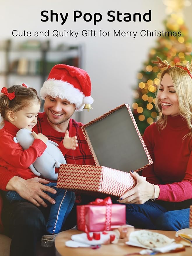 Stocking Stuffers for Teens Girls Boys Cell Phone Stand Patented Adjustable Shy Fingers Lazy Phone Holder for Desk Cool Gadgets Fun Gifts Ideas for Adults Women Gifts for Christmas (Pink)