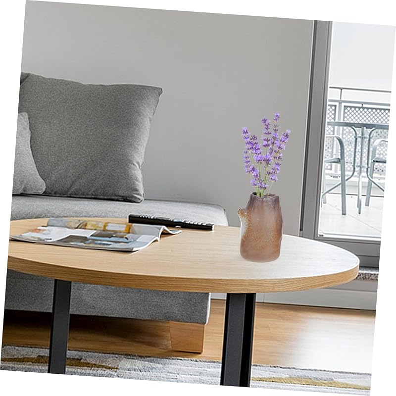 Ceramic Flower Arrangement Vase Smooth Rustic Stoneware Desktop Ornament Simple Stylish Home Decor Centerpieces Office Use