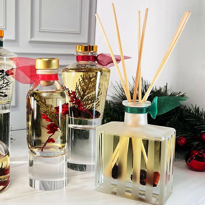 LOVSPA Reed Diffuser Set, Refresh Sicilian Blood Orange Scented Oil Diffuser with Sticks, Home Fragrance Accessories for Bathroom Shelf Decor, Aroma Diffusers for Home or Office Desk, USA Made