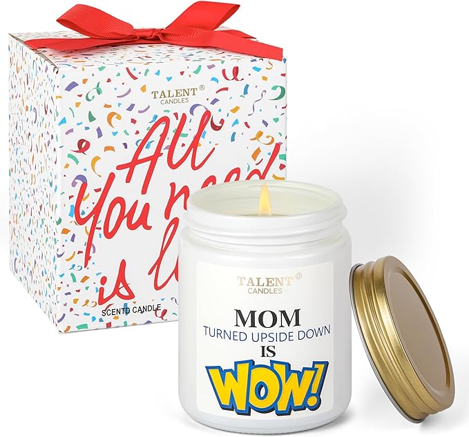 Scented Candle for Mother's Day - Perfect Home Decor Gift for Mom - Teen Mom, Birthday - 8.4oz Pear & White Jasmine Candle Jars