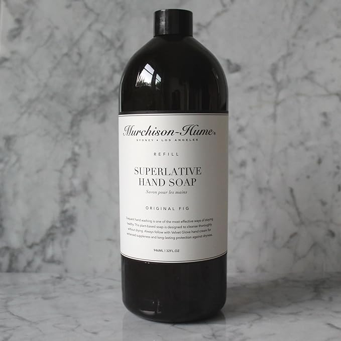 Murchison-Hume Luxury Vegan Hand Soap Refill, Moisturizing Hand Wash, SLS, Paraben & Cruelty-Free, 32oz (Original Fig)