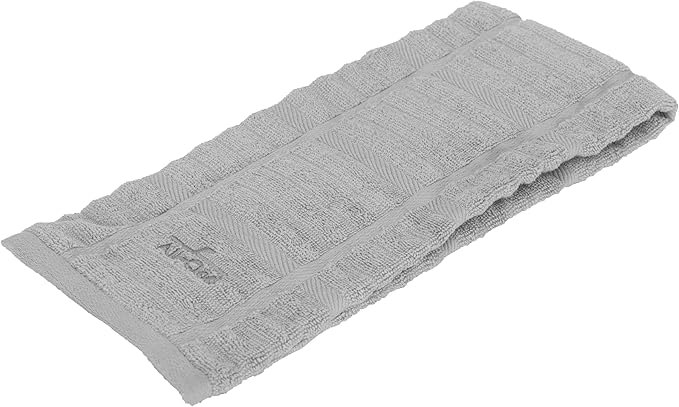 All-Clad Solid Kitchen Towel: Highly Absorbent, Super Soft Long Lasting - 100% Cotton, 17"x30" Tea Towel for Cleaning & Drying Dishes, Pans, Glassware, or Countertops, (1-Pack), Titanium Gray