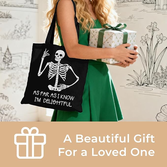 Cute Aesthetic Canvas Tote Bag for Women, Reusable Foldable Shopping Cotton Shoulder Totebag with Zipper Pocket