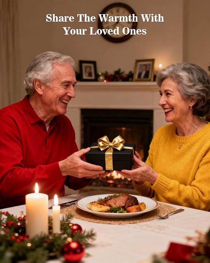 M&SENSE Snowy Christmas Candles, Winter Scented Holiday Soy Candles for Home, 11.3oz 70 Hour Non Toxic Long Burning, Cozy Aromatherapy Christmas Gifts for Women Men