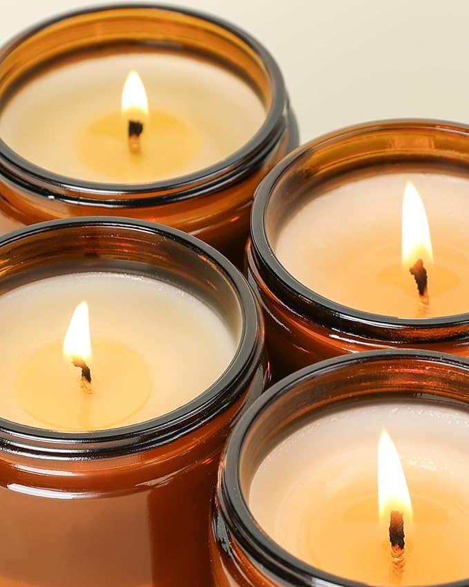 AOOVOO Eucalyptus/Vanilla/Lilac/Lavender Candles - 36 oz Scented Candles, Aromatherapy Candle, Soy Candle for Home Scented