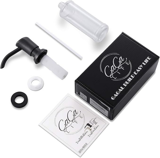 GAGALIFE Soap Dispenser for Kitchen Sink, ABS in Counter Soap Dispenser(Oil Rubbed Bronze), with 17 Ounce Large Pet Soap Bottle, Refill from The Top, Venetian Bronze