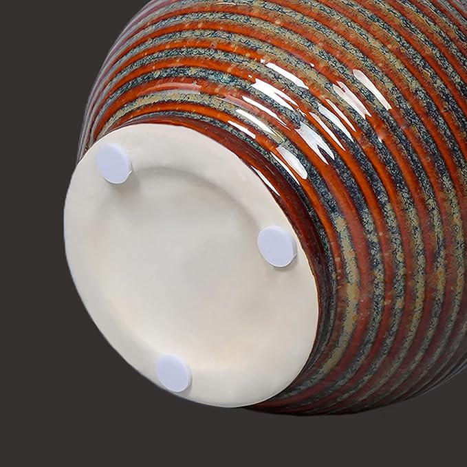 Sunddo Brown Ceramic Vase 6 Inch - Small Rustic Decorative Vase with 1 Handle, Rustic Farmhouse Decor, Bedroom, Bathroom, Bookshelf, Mantel, Coffee Table Decor