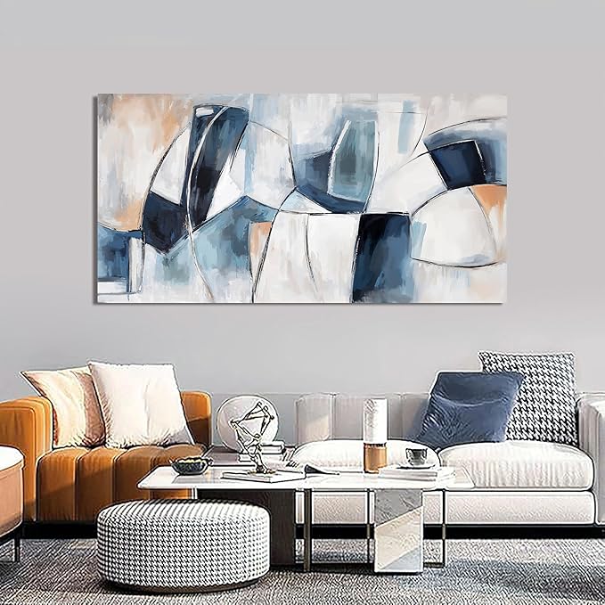 Abstract Canvas Wall Art Decor Large Wall Art for Living Room Abstract Canvas Art Wall Decor Wall Art Pictures Modern Colorful Wall Art Prints Artwork for Walls Bedroom Office Home Decor 24" X 48"