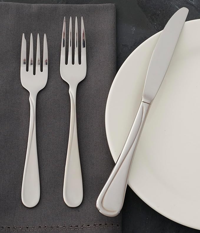 Oneida Flight Everyday Flatware Dinner Forks, Set of 4