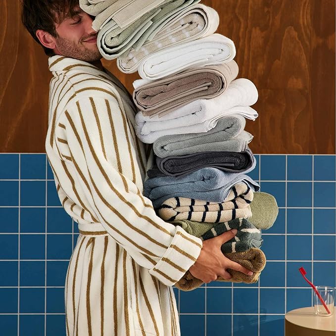 Brooklinen Super-Plush Turkish Cotton Washcloths Set of 2 Cotton, 820 GSM, Highly Absorbent, Machine Washable, Perfect for Home & Bathroom (13" x 13", Driftwood)