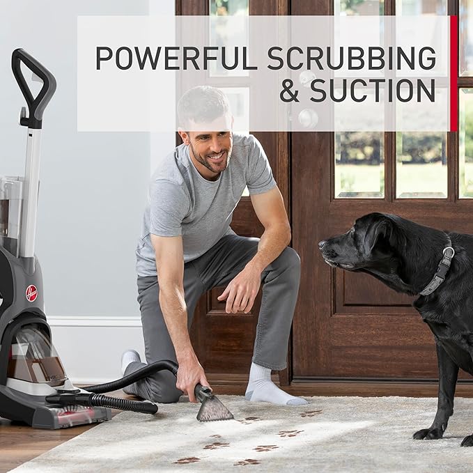 Hoover PowerDash Pet Advanced Compact Carpet Cleaner Machine with Above Floor Cleaning, Lightweight Carpet Shampooer Machine, Pair with a Hoover Carpet Cleaner Solution for a Bright, Refreshed Home