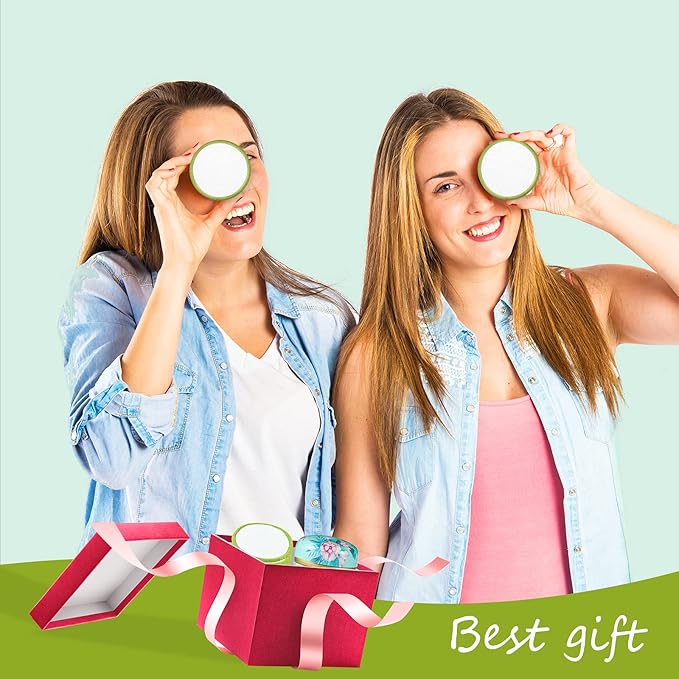 Reusable Makeup Remover Pads - 16 Packs Natural Bamboo Cotton Rounds Eco-Friendly for All Skin Types with Cotton Laundry Bag & Fashionable Metal Box,Green