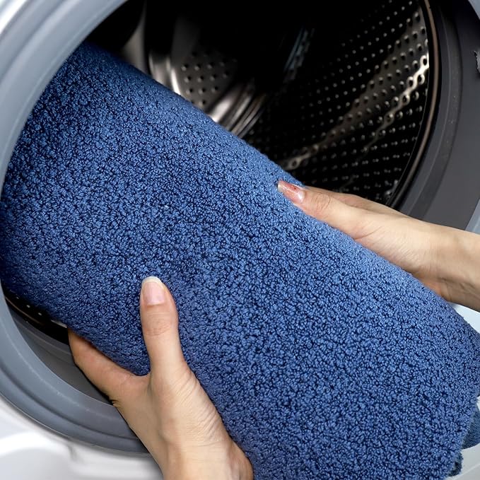 Everplush Diamond Collection Oversized Bath Towel – 1 Pieces, Super Soft & Highly Absorbent, Quick-Drying, Extra Large & Thick. Perfect for Bathroom, Pool, Swimming Use (Navy, 30" x 56" 1PK)