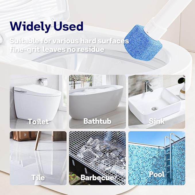 8 Pack in 2 Cans Heads,Replacement Pumice Toilet Bowl Cleaning, for Cleaning Toilets, Bathtubs, Grills, Swimming Pools, Sinks