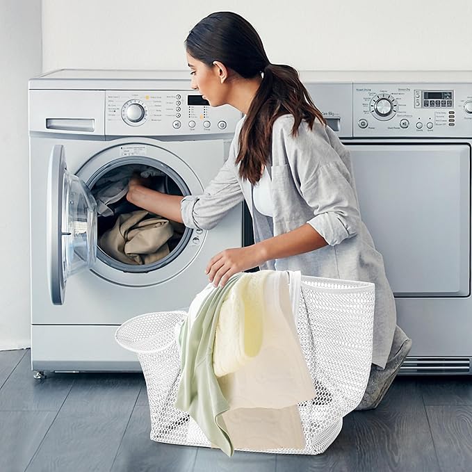 KALIDI BeachNylon Mesh Tote Bag, Casual Tote Bag Hobo Women Foldable MAX 23L Shoulder Bag For Beach Picnic Vacation