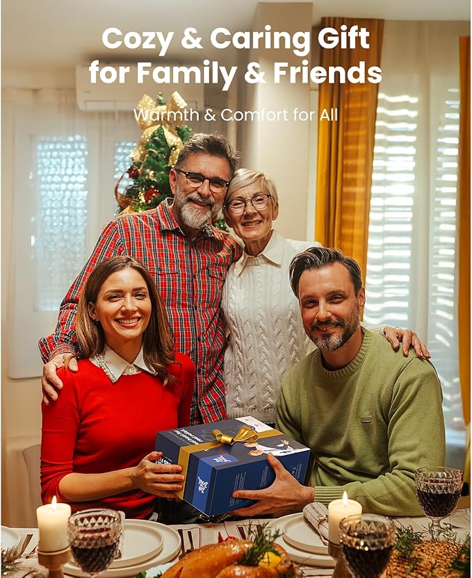 Bob and Brad Heating Pad for Back Pain Relief, FSA Eligible HSA Eligible Electric Heat Pad for Neck Shoulders & Full Body, Edge-Weighted Design, Fast Heating, ETL Certified, Gift for Women Men 24"x33"