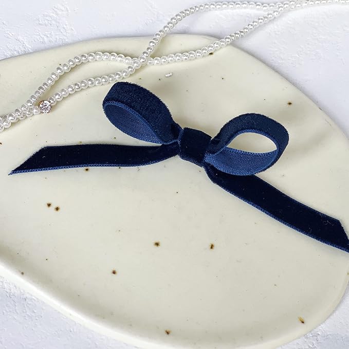 Vintage Navy Blue Velvet Ribbon, 3/8 Inch X 25Yd