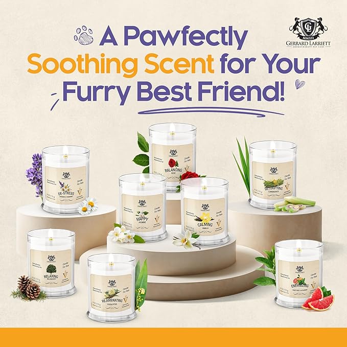 Pet Odor Eliminator Candle Relaxing Wildwoods Scented Candle, Calming Candles Aromatherapy for Home Decor, Soy Wax Pet Candles Odor Eliminator for Animal Lover, Aromatherapy by Gerrard Larriett