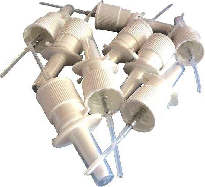 Snoot! 50-Pack 20ml Nasal Spray Bottle Mist Sprayer - Empty Refillable White Plastic Spray Bottles - Reusable Nose Sprayer for Nasal Medications