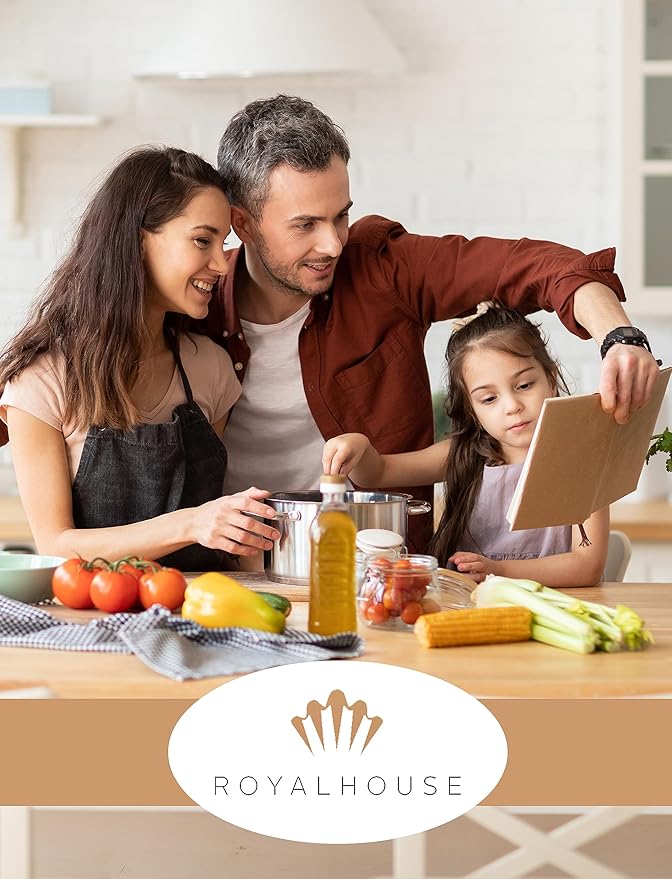 RoyalHouse 12 Pack 9.5 Oz Plastic Spice Jars with Black Cap, Clear and Safe Plastic Bottle Containers with Shaker Lids for Storing Spice, Herbs and Seasoning Powders, BPA Free, Made in USA