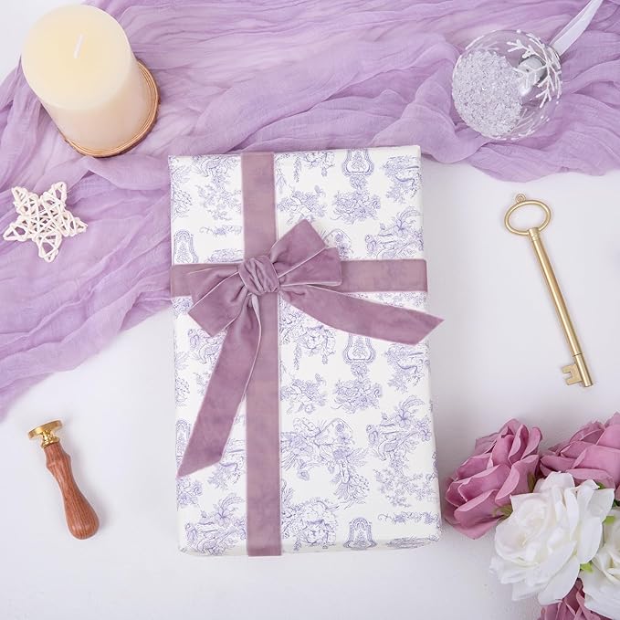 Vintage Lavender Velvet Ribbon, 1 Inch X 25Yd