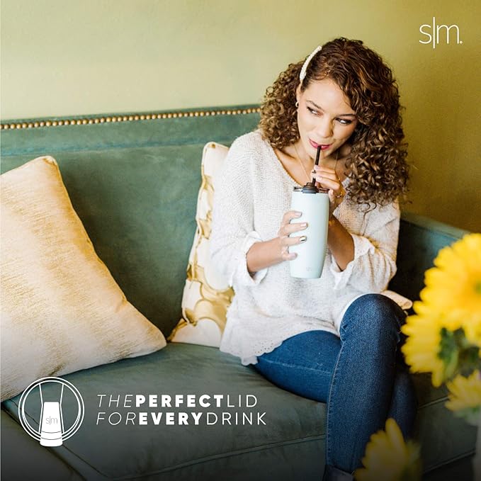 Simple Modern Travel Coffee Mug Tumbler with Flip Lid | Reusable Insulated Stainless Steel Cold Brew Iced Coffee Cup Thermos | Gifts for Women Men Him Her | Voyager Collection | 16oz | Canary