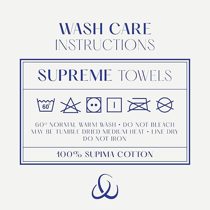 Christy Supreme Hygro 4 Piece Towel Set | White | 100% Luxury Supima Cotton | Ultra Soft | Super Absorbent | 650GSM | 2 Bath Towels 2 Hand Towels