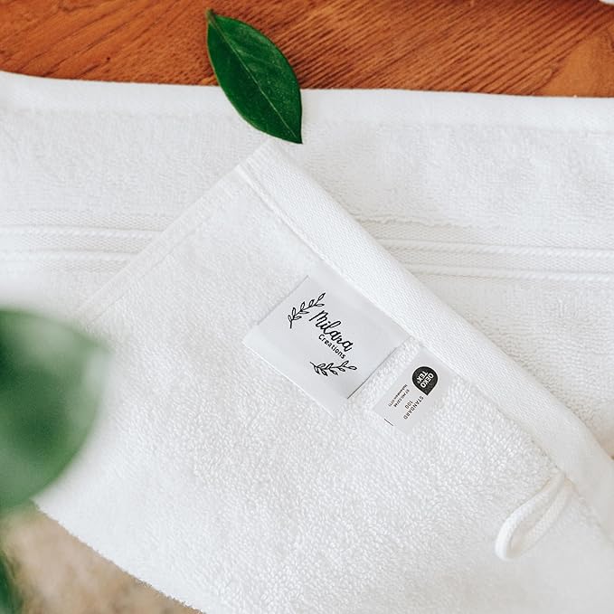 Milara Turkish Super-Plush Bath Towels Set 2-Piece | Premium Cotton Bath Towel Set Absorbent, Durable with Hanging Loops | White Color Turkish Bath Towels, (27 x 54 Inches)