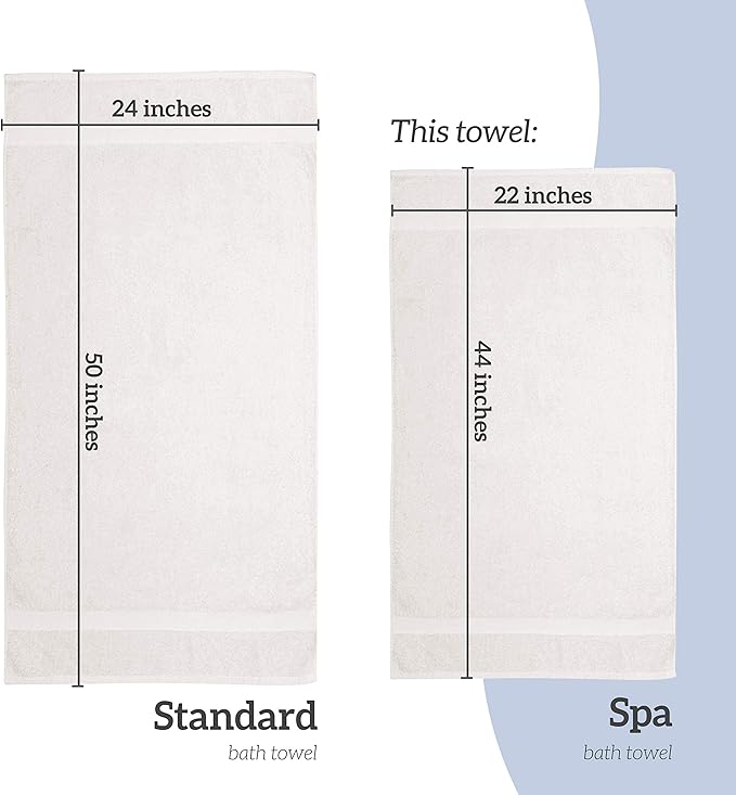 GREEN LIFESTYLE Soft Cotton Towels for Pool, Spa, and Gym Lightweight and Highly Absorbent Quick Drying Towels (22" x 44", Vanilla)