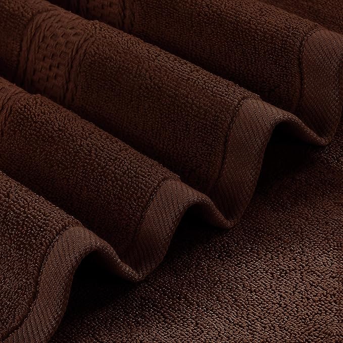 Utopia Towels 4 Pack Premium Bath Towels Set, 27 by 54 Inches, 100% Ring Spun Cotton 600GSM, Lightweight and Highly Absorbent Quick Drying Towels, Perfect for Daily Use, Dark Brown