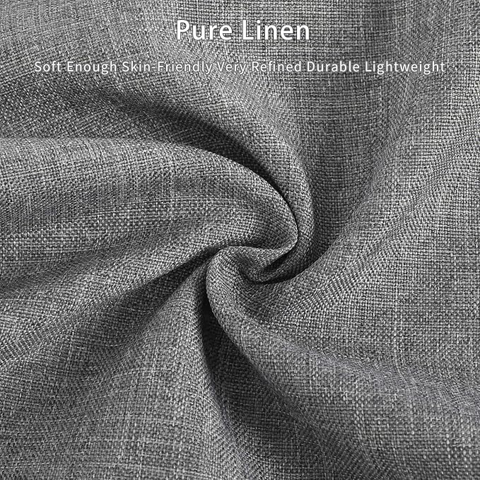 Tosewever Decorative Hemstitch Linen Table Runner Farmhouse Style Tabletop Collection Handcrafted Table Runners for Everyday Dining Wedding Party Holiday Home Decor (14 x 72 Inches, Grey)