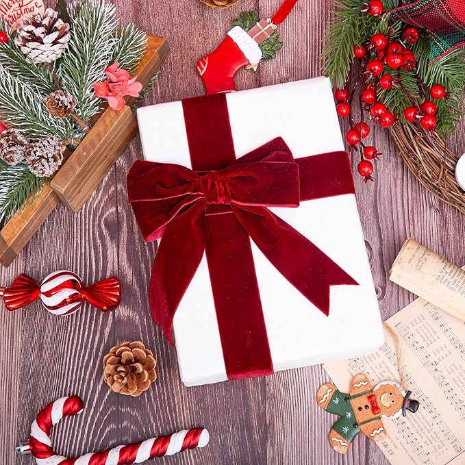 Velvet Ribbon, 1 1/2-Inch by 25-Yard Spool (Burgundy)