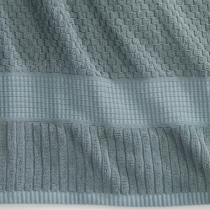 NY Loft 100% Cotton 2 Pack Bath Sheet Towel Set | Extra Large Oversize Bath Towels | Absorbent & Quick-Dry | Textured and Durable Cotton | Stormy Sea