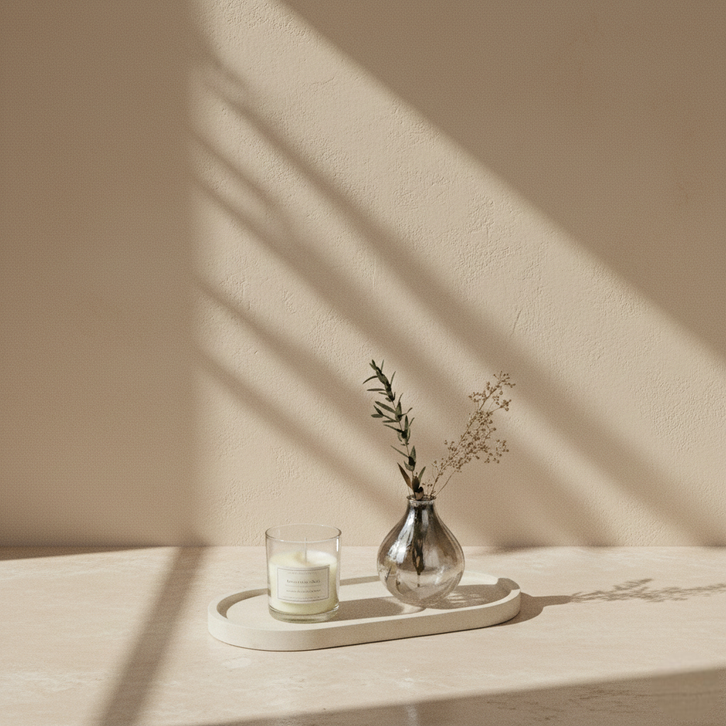 Calm Earth Natural Travertine Tray — A Minimal Stone Organizer for Mindful Homes