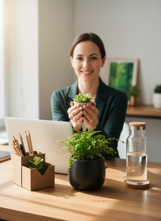 A Tiny Forest on Your Desk: 3 Eco-Friendly Items to Transform Your Office Life