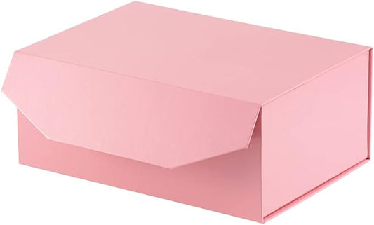 1Pcs Pink 9.5x7x4 Inch Gift Box, Small Magnetic Box with Lid Pink Small Gift Box for Bridesmaid proposal Foldable Magnetic Closure Storage Boxes