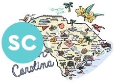 Swig Life 22oz Travel Mug, Insulated Tumbler with Handle and Lid, Travel Coffee Mug, Cup Holder Friendly, Stainless Steel 22 oz Tumbler, Reusable Insulated with Lid (South Carolina)