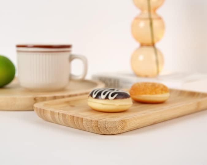 Bamboo Vanity Tray, Bathroom Counter Tray, Toilet Tank Tray, Bathroom Tray for Organizing and Home Decor, 7.9 x 5.1 x 0.8 inch