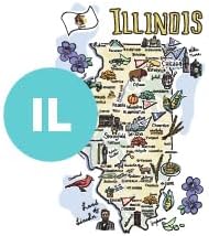 Swig Life 22oz Travel Mug, Insulated Tumbler with Handle and Lid, Travel Coffee Mug, Cup Holder Friendly, Stainless Steel 22 oz Tumbler, Reusable Insulated with Lid (Illinois)