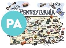 Swig Life 22oz Travel Mug, Insulated Tumbler with Handle and Lid, Travel Coffee Mug, Cup Holder Friendly, Stainless Steel 22 oz Tumbler, Reusable Insulated with Lid (Pennsylvania)