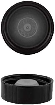 kitchentoolz 32oz Amber Glass Boston Round Bottles with Poly Cone Caps – 12 Pack Leak-Proof Bottles for Brewing, Storage, and DIY Projects