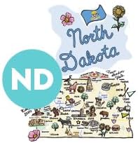 Swig Life 40oz Mega Mug, 40oz Tumbler with Handle and Straw, Extra Large Insulated Tumblers, Cup Holder Friendly Travel Mug (North Dakota)