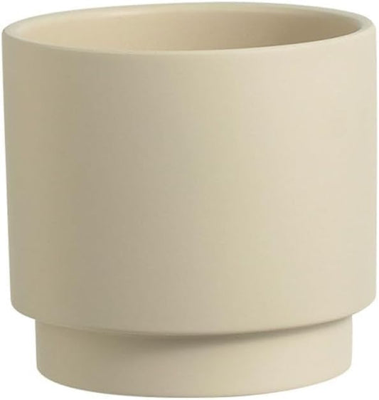 Planting Pot Round Ceramic Flower Pots, Flower Pots with Drainage Holes Indoor Plant Pot