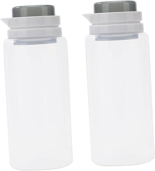 2Pcs Airtight Food Storage Containers with Threaded Seal Transparent Pantry Organizers for Sugar Rice Cereal Snacks Kitchen Canisters for Freshness and Space Saving