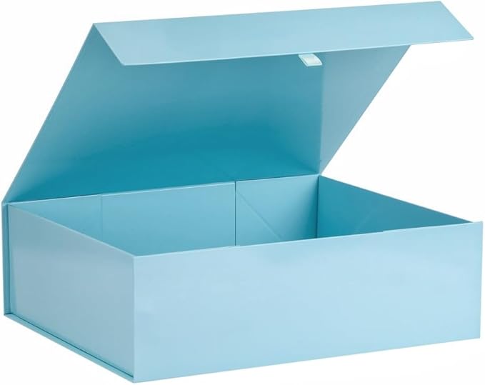 Extra Large Blue Gift Box 19x16x6 Inches,Gift Boxs for Presents with Lid Magnetic Closure Collapsible,Groomsman Proposal Box,Birthday, Christmas,for Clothes and Large Gifts