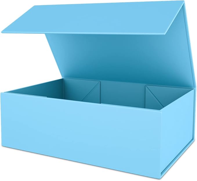Blue Gift Box 12" x 6" x 4" with Magnetic Closure Lid Gifts Boxe for Presents,Bridesmaid Gifts Boxes,Cute Box,Birthday Gift Boxe,Luxury for Gifts Packaging, Magnetic Gift Boxes for Wrapping Gifts (Blue)