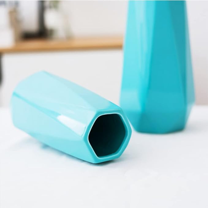 Ceramic Vase, 7.4 Inch for Pampas Calla Lily Tulip, Flower Vase Minimalism Style for Modern Table Shelf Home Decor, Fit for Housewarming, Weddings, Birthday, Christmas, Thanksgiving, New Year