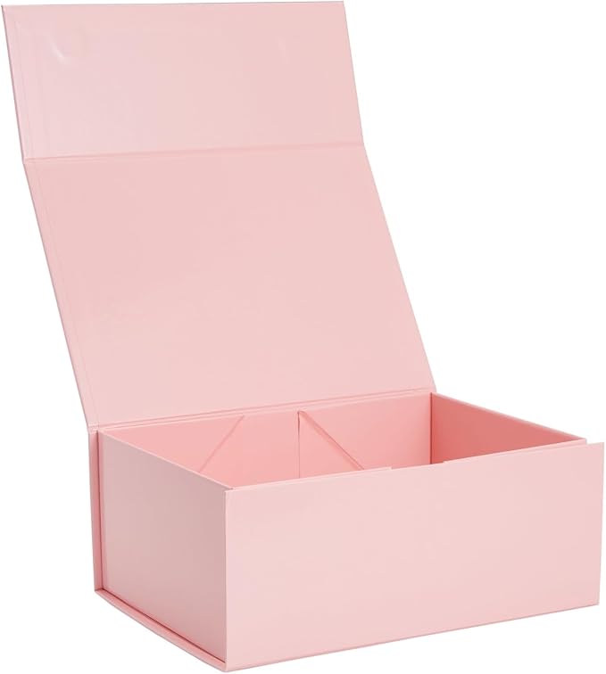 Stockroom Plus Jewelry Gift Box Set - 6-Pack, 9.5 x 7 x 4 In, Pink Magnetic Lids - Bulk Boxes for Bridesmaid Proposals, Wedding & Birthday Surprises