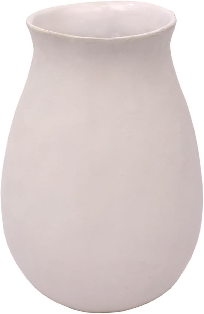 CG Hunter Large Crème Vase, Elegant Modern Design, Perfect for Home Decor, Table Centerpiece, Floral Arrangements, and Decorative Accents