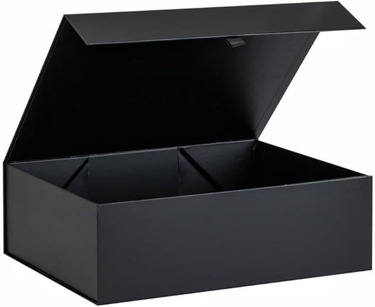 Extra Large Black Gift Box 16.5x14x5.5 Inches,Gift Boxs for Presents with Lid Magnetic Closure Collapsible,Groomsman Proposal Box,Birthday, Christmas,for Clothes and Large Gifts